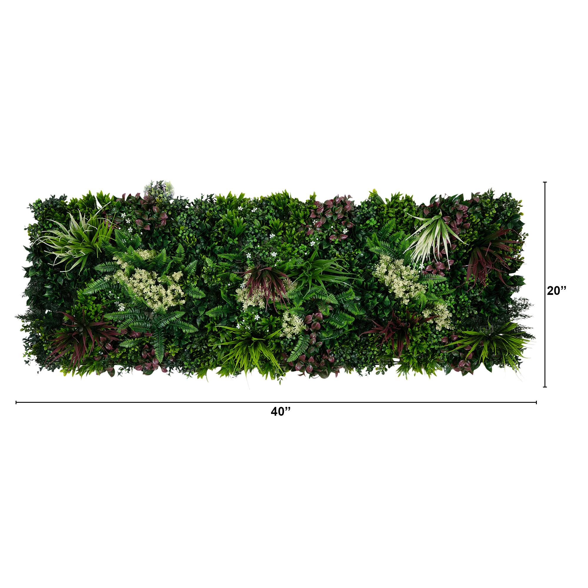 20" Corfu Island Artificial Living Wall Panels, 3ct.